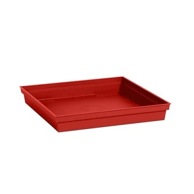 Imagen de Eda Plastiques Platillo cuadrado Toscane para maceta 13626 BL, 33 x 5 cm
