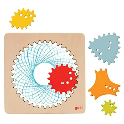 Imagen de GOKI Espirógrafo No Aplica Juegos de acción y Reflejos, Multicolor, único (58440)