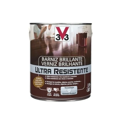 Imagen de V33 BARNIZ INTERIOR ULTRA RESISTENTE BRILLANTE ROBLE OSCURO 2,5L