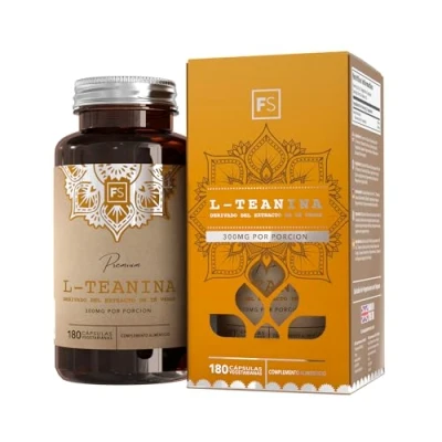 Imagen de FS L Teanina 180 Cápsulas de Té Verde Extracto Alta Potencia 750mg que Proporciona 300mg Theanine por Porción Sin OGM, Gluten ni Lácteos Fabricado en el RU