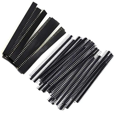 Imagen de FYSL 40 Piezas 2.54 mm Pin Headers Conector de Cabecera para Arduino Prototype Shield(20 Macho encabezado, 20 Hembra encabezado)