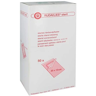 Imagen de Rudavlies Sterile Island Dressing 20 cm x 10 Pack of 50 by Noba