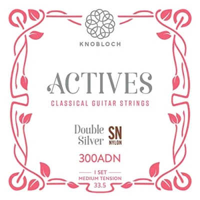 Imagen de KNOBLOCH STRINGS cuerdas de Guitarra Española 300ADN Actives Double Silver SN Nylon Tensión Media 33.5 Graves Brillantes, Agudos Matizados Juego Flamenca y Clásica Fabricado España