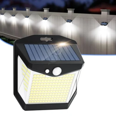 Imagen de Vanranger 248 LED Solar Luz Exterior Movimiento IP65 Impermeable Sensor de 270 Foco Exteriores Lampara Aplique Potente para con Iluminacion Terraza jardín 1 Paquete