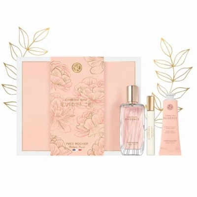 Imagen de Yves Rocher COMME UNE EVIDENCE Set de Regalo para Mujer: Eau Parfum 50 ml, Vaporizador 8 ml &amp; Crema Manos 30 Un Momento Armonía y Plenitud