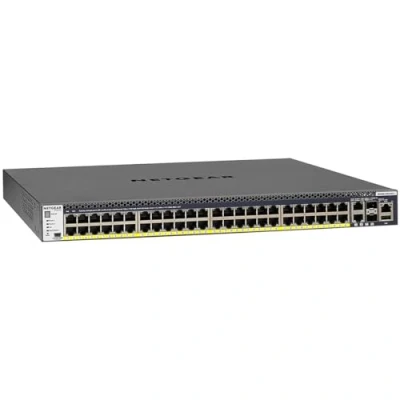 Imagen de Netgear GSM4352PB 100NES Switch apilable M4300 52G PoE+ (720 W, 48 Puertos 1 GB PoE+, 2 10GBASE T y SFP+)