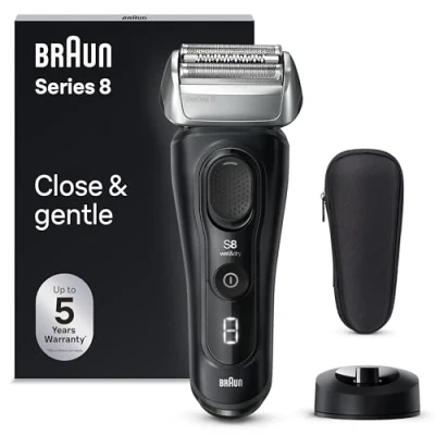 Imagen de Braun Series 8 Afeitadora Eléctrica Hombre, Máquina De Afeitar Barba, Base Carga, En Seco Y Mojado, 8510s, Negro