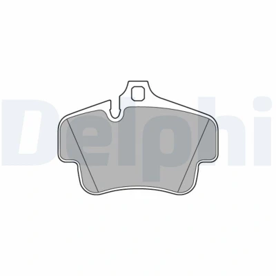 Imagen de DELPHI LP3586 Juego de pastillas freno preparado para indicador desgaste Chapa antichirridos sin accesorios PORSCHE: Boxster, Cayman, 911 Coupé
