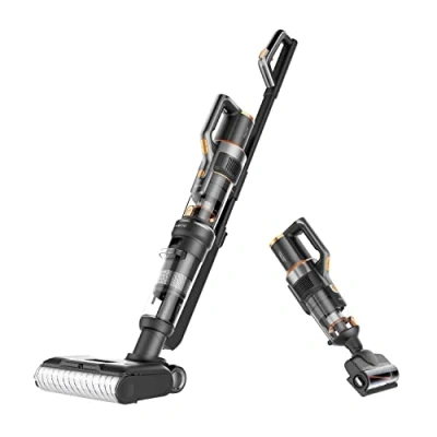 Imagen de Jimmy HW10 Pro Aspirador Lavador, Limpiador 3 en 1 Inalámbrico Multisuperficie, 400 W, Asistente de Voz, Batería Extraíble con 80 Minutos Autonomía, Pantalla LED y Autolimpieza