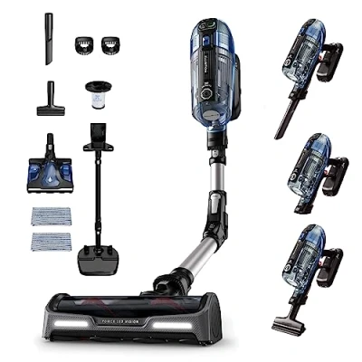 Imagen de Rowenta XForce Flex 14.60 Aqua RH99C3 Aspirador escoba de 200 Airwatts y 480 W, aspira friega, tubo flexible, 70 min autonomía, pantalla Smart Control, cabezal Aqua, filtración 99,9%, azul