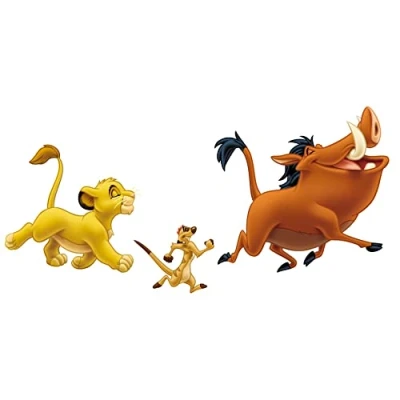 Imagen de RoomMates RMK1922GM Pegatinas, diseño Pegatinas de Pared Simba, Timón y Pumba Gigante