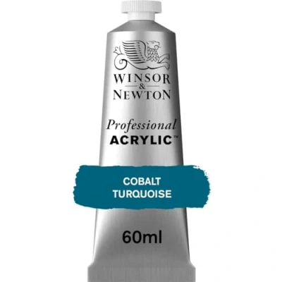 Imagen de Winsor &amp; Newton acrílico profesional Artist&#039;s tubo de pintura acrílica 60ml, color turquesa cobalto