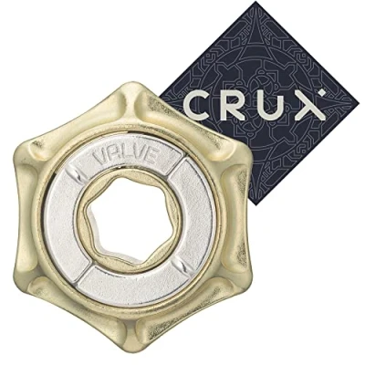 Imagen de Hanayama and Crux Rompecabezas de válvula fundida, nivel 4 6, bastante duro, incluye calcomanía