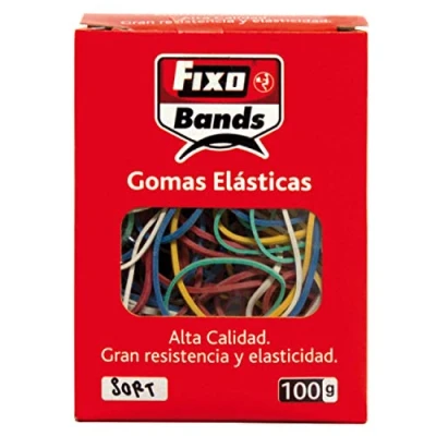 Imagen de Fixo Caja 100G Gomas Elasticas Colores y Tamaños Surtidos