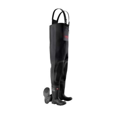 Imagen de DUNLOP Protective Footwear, LJ2HD43, FieldPRO Neoprene Chest Wader Full Safety, Negro, Talla 43 EU