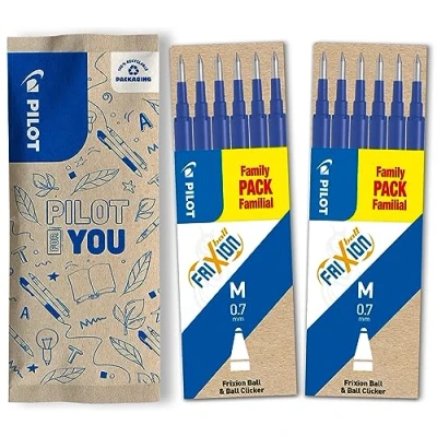 Imagen de PILOT Frixion 0.7 Recambios de tinta para bolígrafo roller (2 unidades, 12 unidades) (Azul)