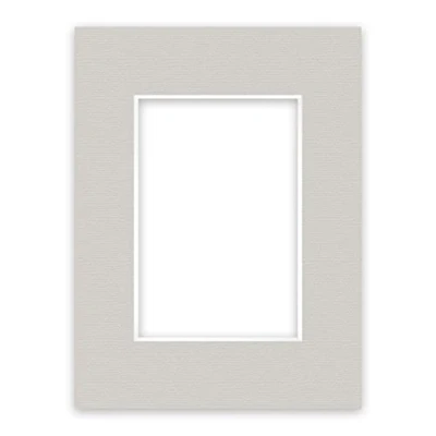 Imagen de nielsen Conservation Passepartout 1,5 mm, tamaño exterior 18x24 cm para cuadros 10x15 cm, gris guijarro con estructura