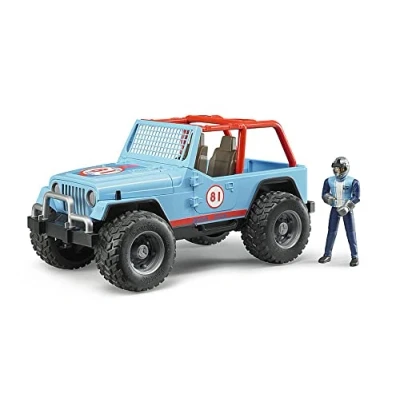 Imagen de bruder 02541 Jeep Cross Country Racer azul con racer, vehículo todoterreno, coche, todoterreno