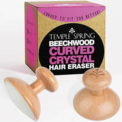 Imagen de Depiladora de Cristal, Magic Nano Crystal Depilacion, para piernas, espalda y cuerpo Depilación exfoliante sin dolor una piel suave sedosa Beachwood (Curva)