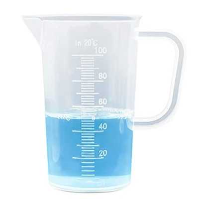 Imagen de Vaso Medidor Jarra Medidora Cocina 100ml Jarras Medidoras Transparente Plastico Recipiente de Medición para Laboratorio y Hornear