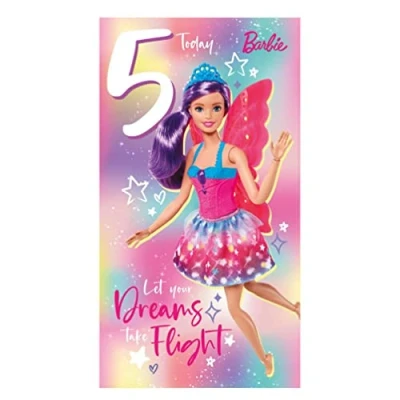 Imagen de Danilo Promotions LTD tarjeta de cumpleaños Barbie 5 años, oficial años