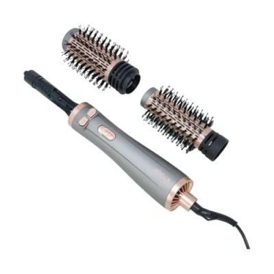 Imagen de JOCCA Cepillo Secador de Pelo con 2 Cabezales Cepillos Distinto Tamaño Seca, Riza, y da Volumen 3 Temperaturas, Velocidades, Cabezal Giratorio 1000 1200W