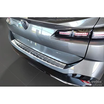 Imagen de Avisa Protector del Parachoques Trasero Inoxidable Compatible con Peugeot 308 III SW 2021 &#039;Ribs&#039;
