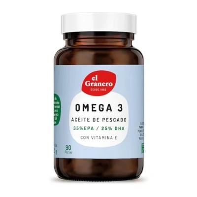 Imagen de El Granero Integral Omegran 3 Plus 90 Perlas Elaborado a Base de Aceites Pescados Salvajes Alto contenido en Omega Ayuda Mantener la Correcta Salud del Organismo