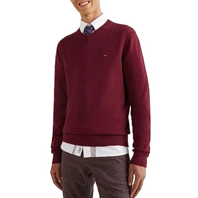 Imagen de Tommy Hilfiger V NECK Jersey de punto, Hombre, Talla: Small, Deep rouge