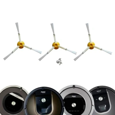 Imagen de MIRTUX Kit de 3 Cepillos Laterales Compatible con Roomba Serie 800 y 900 Recambios para 850, 860, 870, 880, 890, 960, 980... (Todos los Modelos) Repuestos