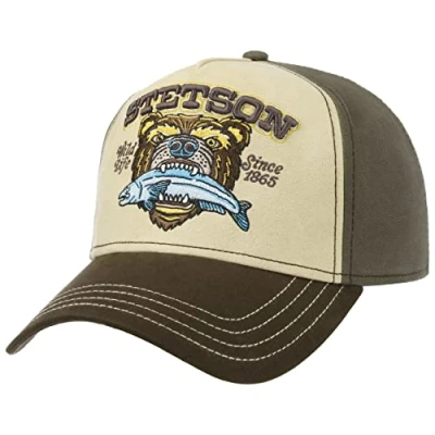 Imagen de Stetson Gorra Trucker Hacksaw Mujer/Hombre Camionero de béisbol Malla Snapback, con Visera Verano/Invierno Talla única Beige