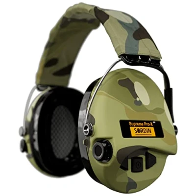 Imagen de Sordin Pro X LED Cascos 75302 08 S Auriculares Ultrafinos Electrónicos Orejeras de Protección Auditiva Diseño Extraplano para Cazadores Tiradores y Aficionados a la Caza SOR75302