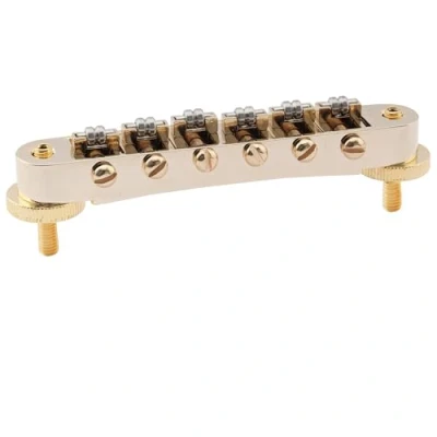 Imagen de Musiclily Pro 10,4mm Roller Puente Tune O Matic con Postes M4 para Guitarra Eléctrica tipo Les Paul, Dorado