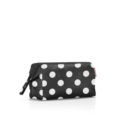 Imagen de reisenthel travelcosmetic Florist Indigo Robusto y práctico Neceser de Viaje, Correa Mano, Material hidrófugo, Couleur:Dots White