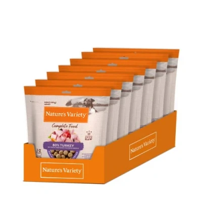 Imagen de Nature&#039;s Variety Freezed Dried Comida liofilizada Completa para Perros Mini con Pavo Caja de 7 x 120g Total 840g