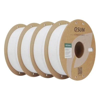 Imagen de eSUN PETG Filamento 1.75mm, de Alta Dureza, 1KG por Carrete, 4 Carretes para Impresoras 3D,Blanco