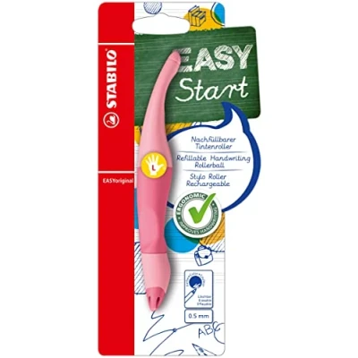 Imagen de Stabilo Bolígrafo Roller ergonómico Easyoriginal Pastel para zurdos en Rosa Antiguo Cartucho Azul incluido