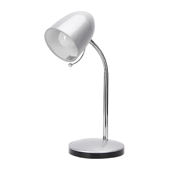 Imagen de Aigostar lámpara de escritorio retro metal， flexo vintage sin bombilla， mesa compatible con bombillas modelo E27， Máx 240V， lampara lectura cable 153 cm， plata