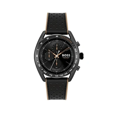 Imagen de BOSS Reloj Cronógrafo de Cuarzo para Hombre con Correa en Piel Negro 1514022