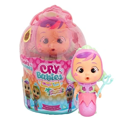 Imagen de Bebés Llorones lágrimas Mágicas Tropical Shiny Shells SIA Muñeca Coleccionable Que Llora espumosas con 8 Accesorios Juguete para niñas y niños +3 Años