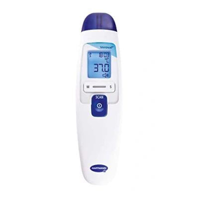 Imagen de VEROVAL Duo Scan, Termómetro Infrarrojos 2 en 1, Digital para Bebés, Ideal Medir la Fiebre Casa, Medición Rápida y Precisa de Temperatura Corporal, sin Contacto, Color Blanco