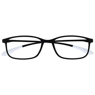 Imagen de OPULIZE Ice Gafas de Lectura Diseño Elegante Negro Mate Puntas Grises Lentes Resistentes a Arañazos Montura Ultra Ligera para Usar sin Fatiga por Largos Periodos Unisex Hombre Mujer R61 1 +3.00