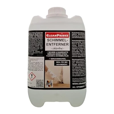 Imagen de 5 Litros Tanque, Bidón Schimmelentferner sin Cloro 5000ML, Eliminador de Moho, Moho Eliminador, Schimmelex, Anti Limpio, cleanprince, Setas, Bacterias, Espuelas Schimmel Limpar Quitar Antimoho Libre