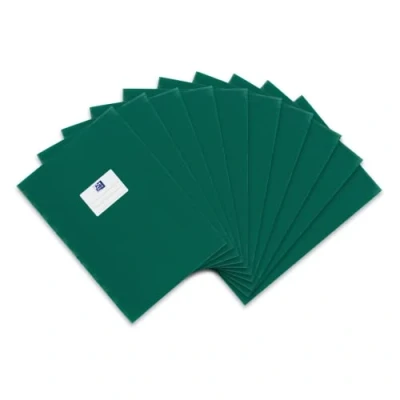 Imagen de Landre 100420067 Lote de fundas para cuaderno (DIN A4, PVC, aspecto rafia, 10 unidades), color verde
