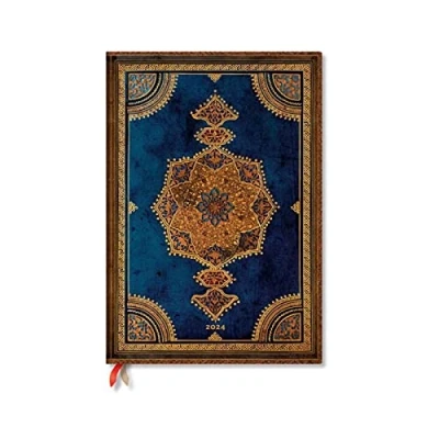 Imagen de Safavid Indigo (Safavid Binding Art) Grande 12 month Dayplanner 2024