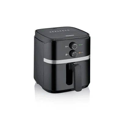 Imagen de SEVERIN freidora de aire caliente con Temperatura regulable 80 a 200 C, eléctrica para freír sin grasa, innovador horno forma saludable, negro, FR 2452