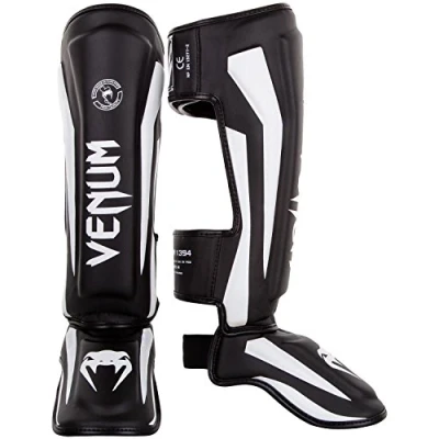 Imagen de Venum Elite Standup espinilleras, Unisex, Color Negro/Blanco, tamaño XL