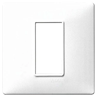 Imagen de Vimar serie plana Placa 1 módulo tecnopolimero blanco