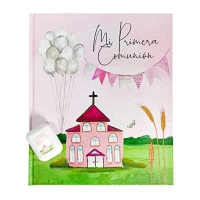 Imagen de Libro Comunión Iglesia Rosa + Auriculares inalámbricos con Bluetooth Medidas 29 x 24 cm Arguval
