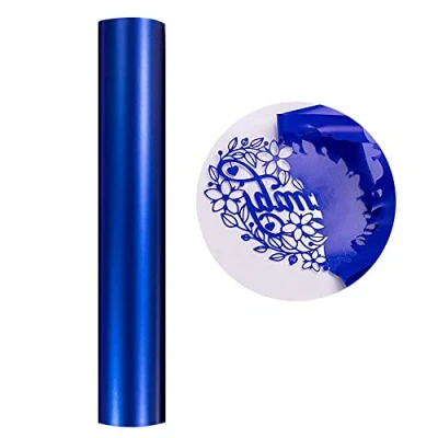 Imagen de Rollo de Vinilo Adhesivo Azúl metálico 30,5 x 305 cm Permanente para Herramientas Silhouette Cameo recortar y más Multicolor2 Autoadhesiva Manualidades, Letreros, Carteles, Siluetas